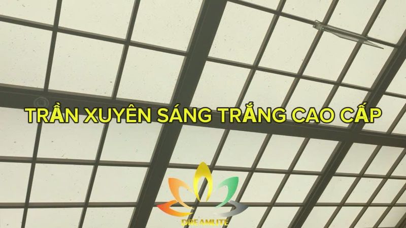 Trần xuyên sáng trắng cho sảnh toà nhà, văn phòng hiện đại 2027